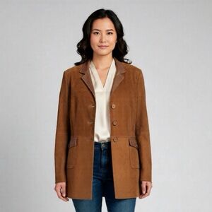 Basler Tan Leather Suede Women's Jacket